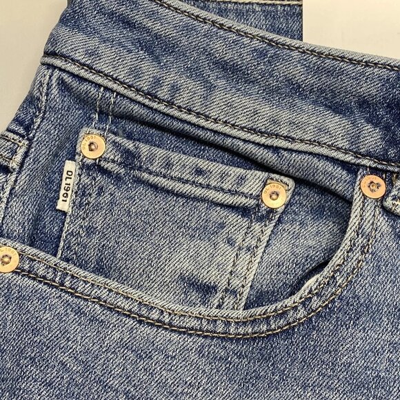 DL1961 Men's Nick Slim Jeans Size 34x32 Aged Mid Blue – Cotton Spandex Blend - Picture 9 of 12